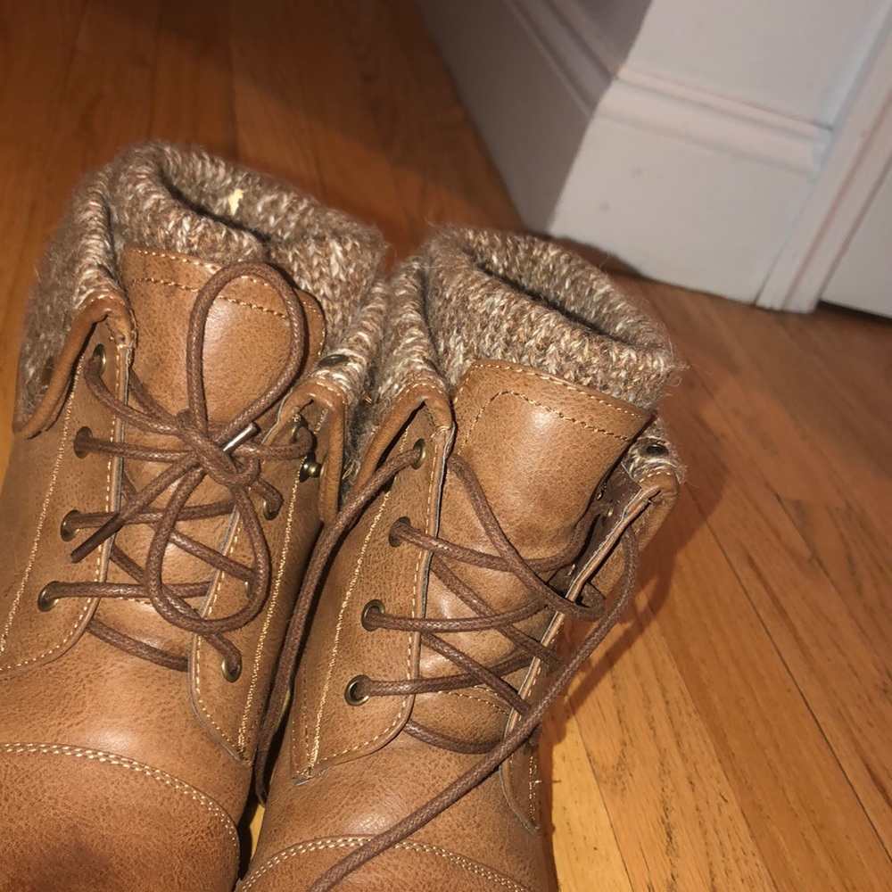 Ankle boots brown comfy cute